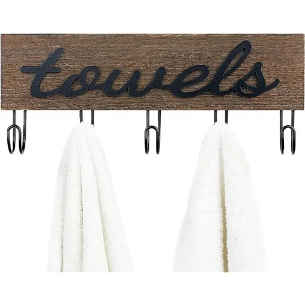 Towel Holder Wall Mounted Towel Rack Bathroom Decor, 12.6